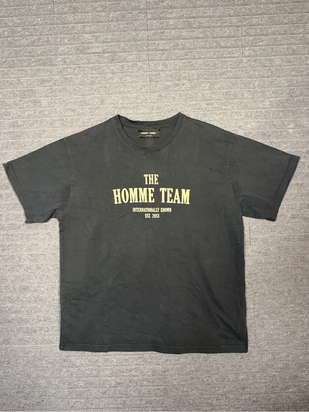 HOMME FEMME Black Men’s Short Sleeve Tee Heavyweight Shirt Size XL